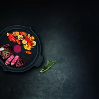 Tefal Unlimited Frypan Grill 26cm Nonstick Induction E2294074 aluminium material heat indicator thermo signal titanium coating made in france