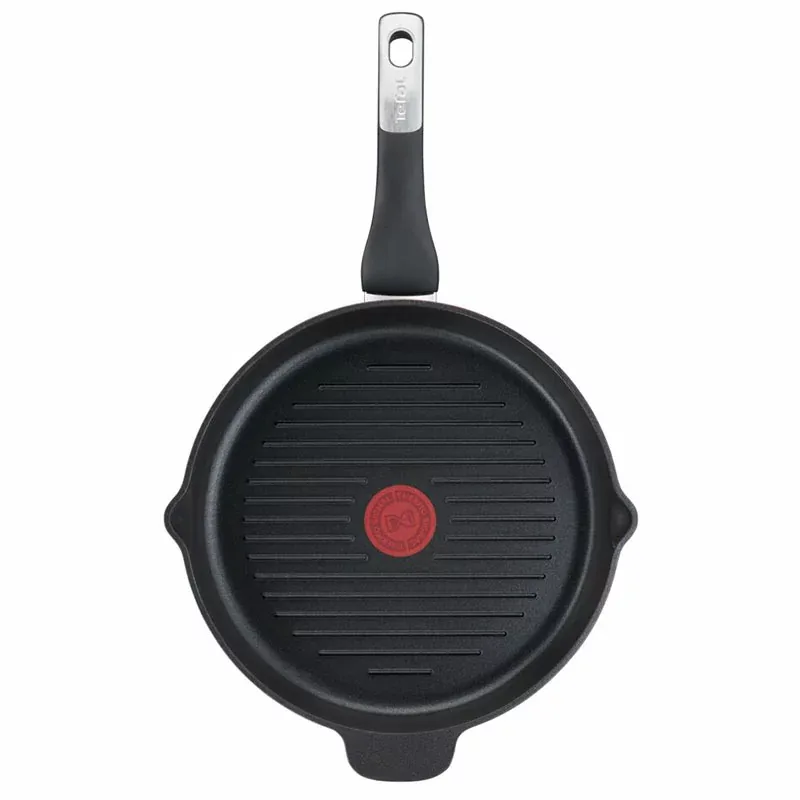 Tefal Unlimited Frypan Grill 26cm Nonstick Induction E2294074 aluminium material heat indicator thermo signal titanium coating made in france