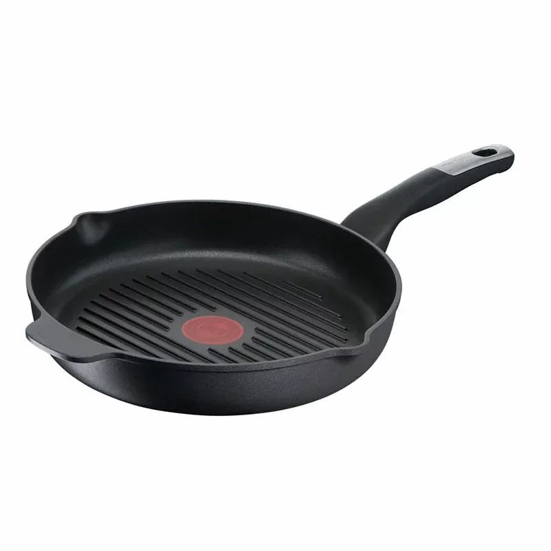 Tefal Unlimited Frypan Grill 26cm Nonstick Induction E2294074 aluminium material heat indicator thermo signal titanium coating made in france