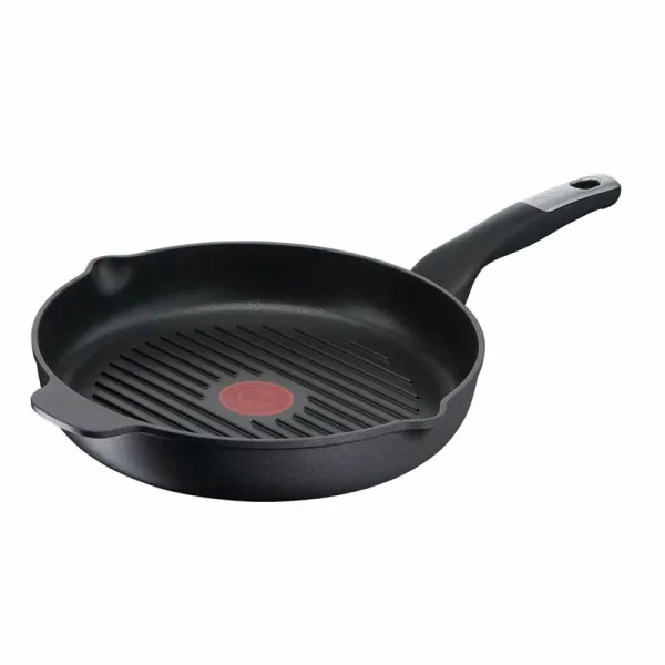 Tefal Unlimited Frypan Grill 26cm Nonstick Induction E2294074 aluminium material heat indicator thermo signal titanium coating made in france