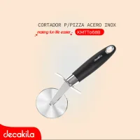 Decakila Pizza Cutter Stainless Steel Blade with Plastic Handle Comfortable Grip Kmtt068b non slip handle perfect slicing for pizza, waffles, pies and cooking dough long lasting durability