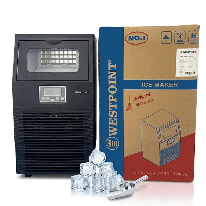 Westpoint Ice Maker Machine 30KG/24HRS with Fast Ice Production, Large Capacity & Portable Commercial Ice Cube Design WICH 3025.FI