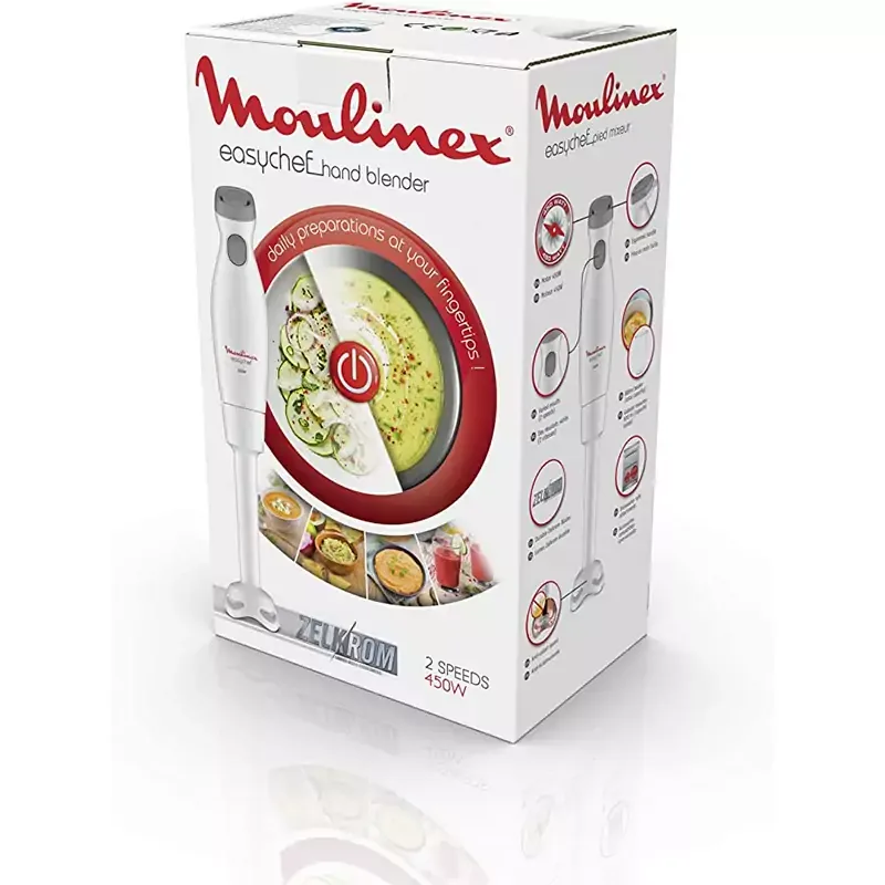 Moulinex Hand Blender Easy Chef with Beaker 450W Plastic Shaft DD45A127