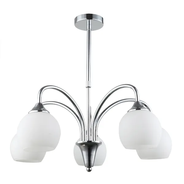 Tronic Silver & White 5-Light Pendant Lamp - Graceful Lighting for Modern Interiors