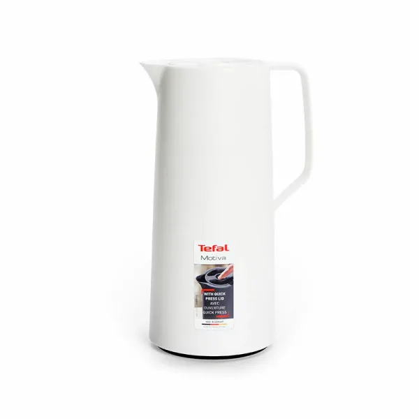 Tefal Motiva Jug Thermose 1.0l Leak Proof N4170410 plastic body material screw lid lock system vacuum glass liner made in germany