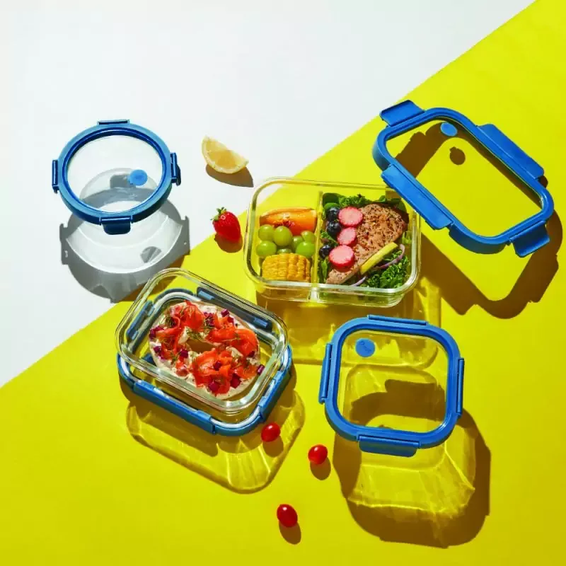 Ocean Rego Food Container Box, Round, Blue Tide 400ml 4GP004C014C01