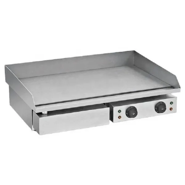 Commercial Electric Flat-Top Griddle 3kW, Professional 548mm Full Flat Surface Grill, Heavy-Duty Stainless Steel Countertop Griddle WG-818 YH