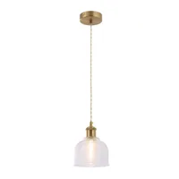 Tronic Ribbed Glass Dome Pendant Light 1*E27
