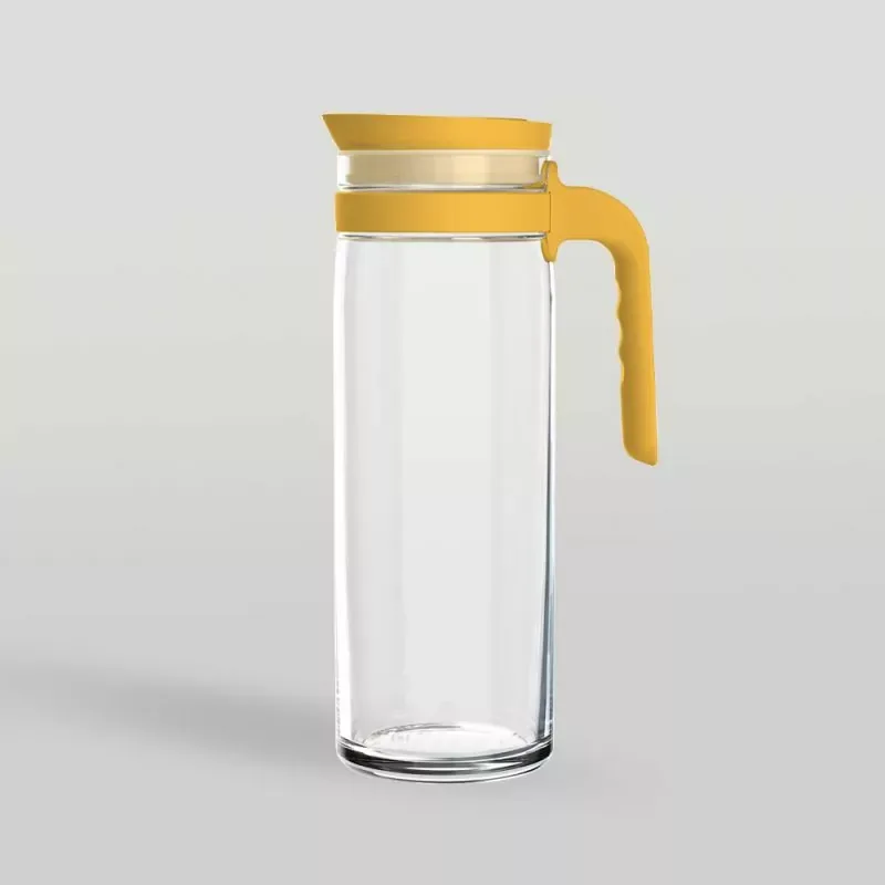 Ocean Jug Terra Pitcher Mimosa Yellow 1390ml � Stylish Glass Serve Pitcher for Water, Juice & Cold Beverages 3B2434901G0006