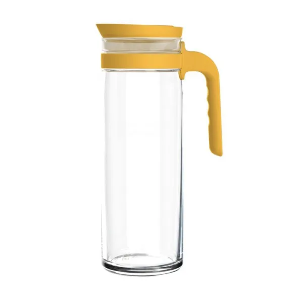 Ocean Jug Terra Pitcher Mimosa Yellow 1390ml � Stylish Glass Serve Pitcher for Water, Juice & Cold Beverages 3B2434901G0006