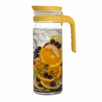 Ocean Jug Terra Pitcher Mimosa Yellow 1390ml � Stylish Glass Serve Pitcher for Water, Juice & Cold Beverages 3B2434901G0006