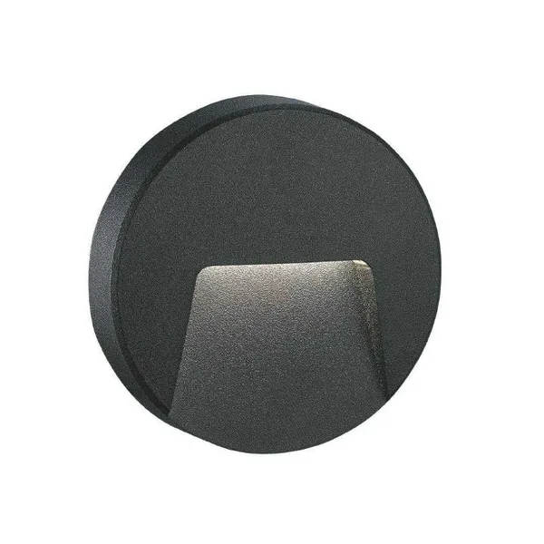 Tronic Circular Black Curved LED Step Light