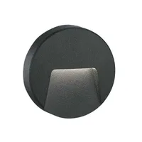 Tronic Circular Black Curved LED Step Light