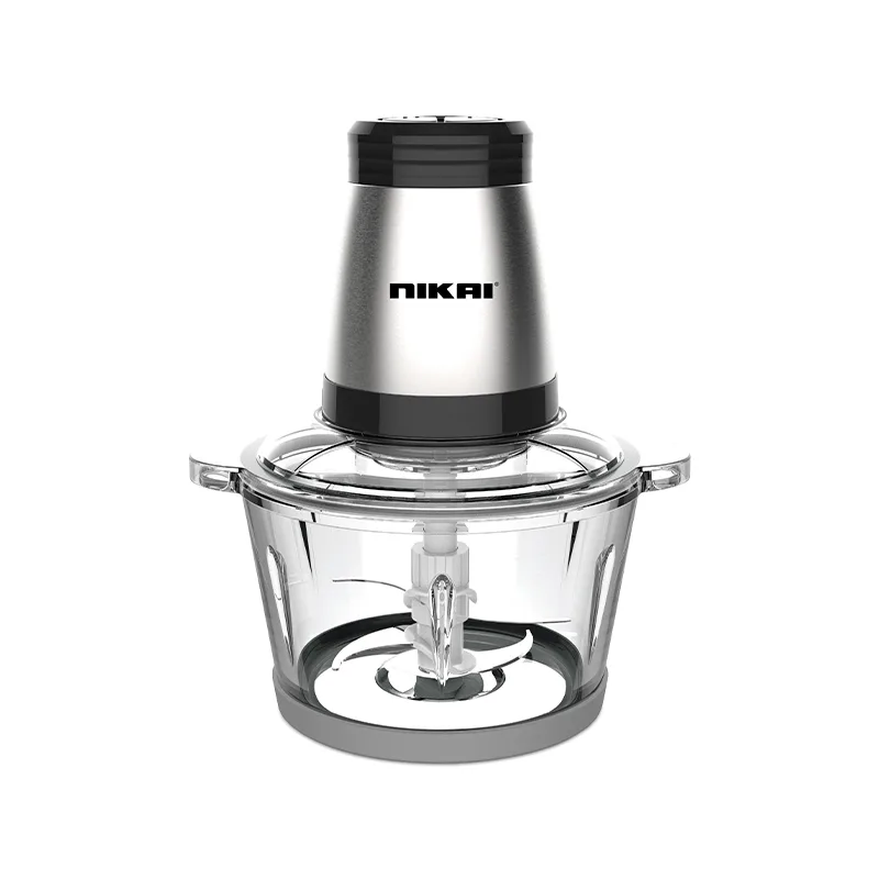 Nikai Chopper 2L Glass Bowl 300W NC494A Detachable Blade Built In Thermostat Stainless Steel Blades 2 Speeds With Safety Switch