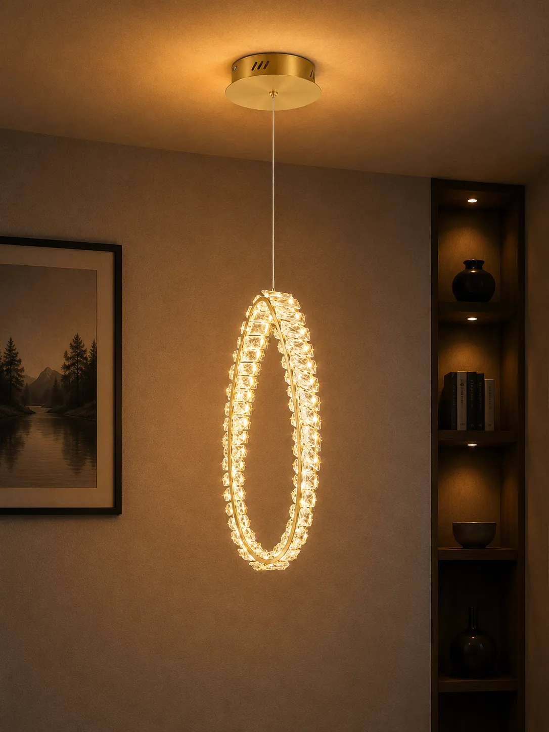 Tronic Crystal Loop LED Pendant Light