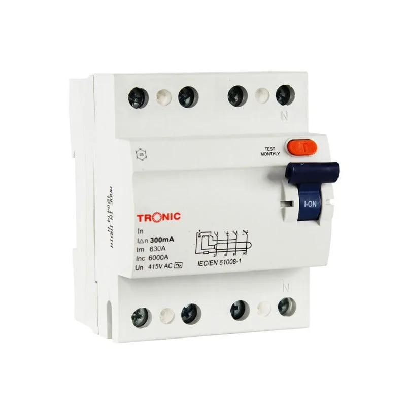 Tronic Residual Circuit Breaker 4 Pole 100A