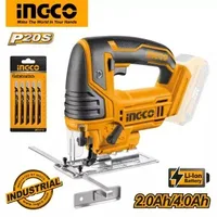 Ingco Lithium-Ion Jig Saw 20v, 2400rpm with 5pcs blades CJSLI8501