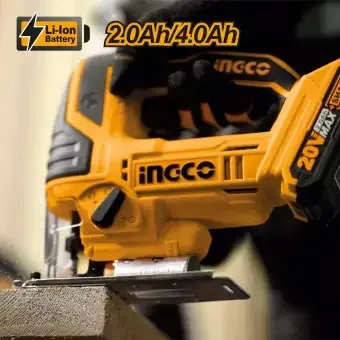 Ingco Lithium-Ion Jig Saw 20v, 2400rpm with 5pcs blades CJSLI8501