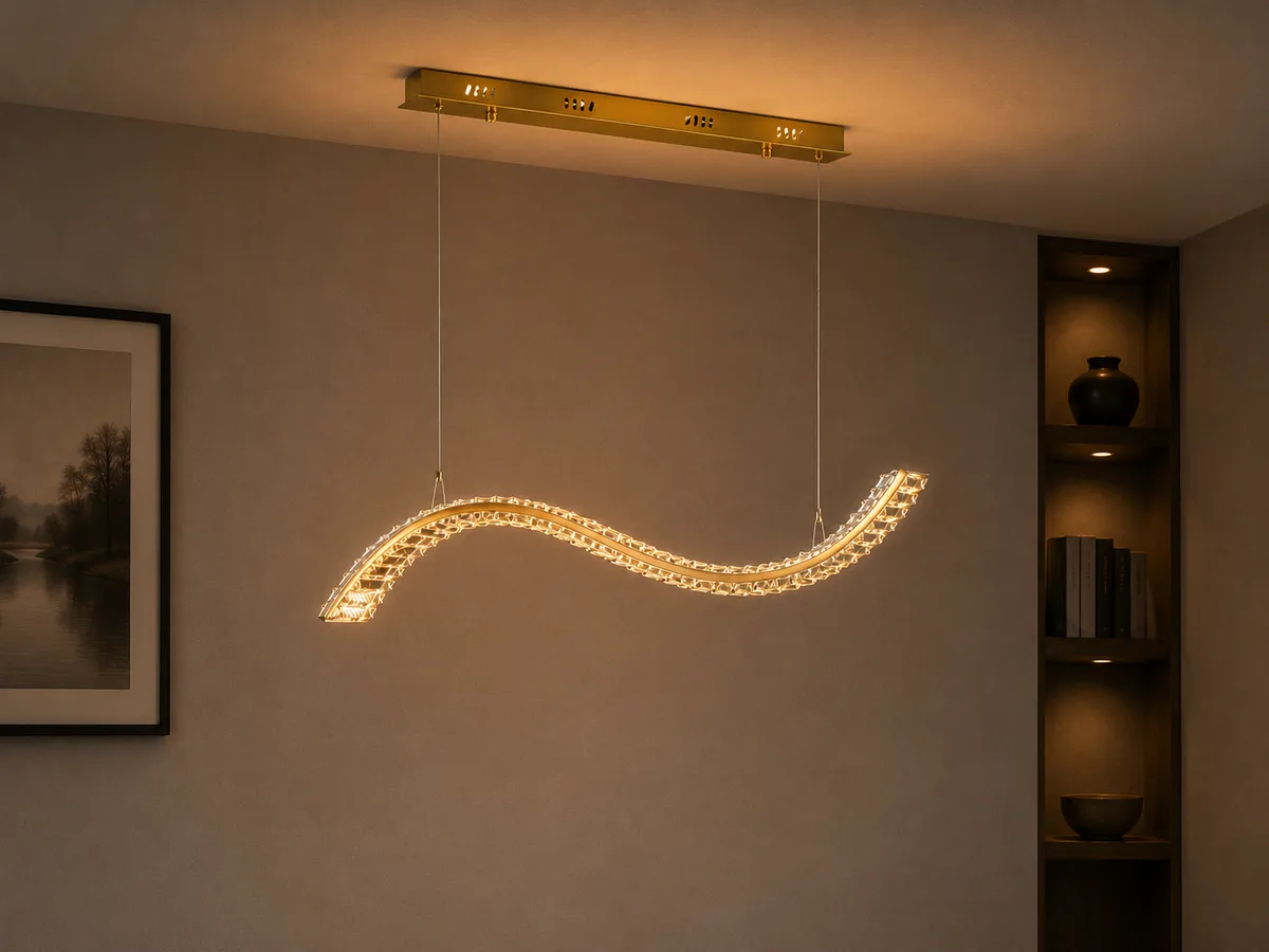 Tronic Wave Crystal LED Pendant Light