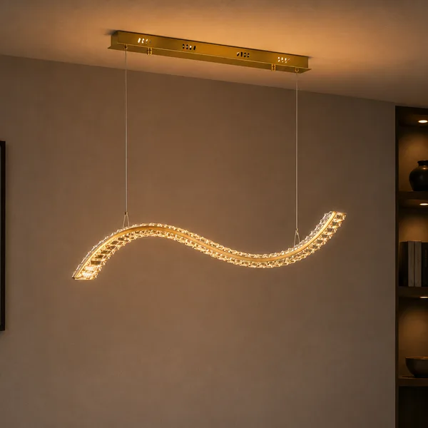 Tronic Wave Crystal LED Pendant Light