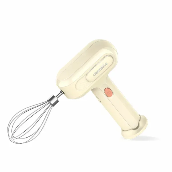 Decakila Hand Mixer Cordless 3 Speed with Eject Function 25w Kmmx018e 2 whisks with speed control 1500mah battery volume with 1 usb charging line
