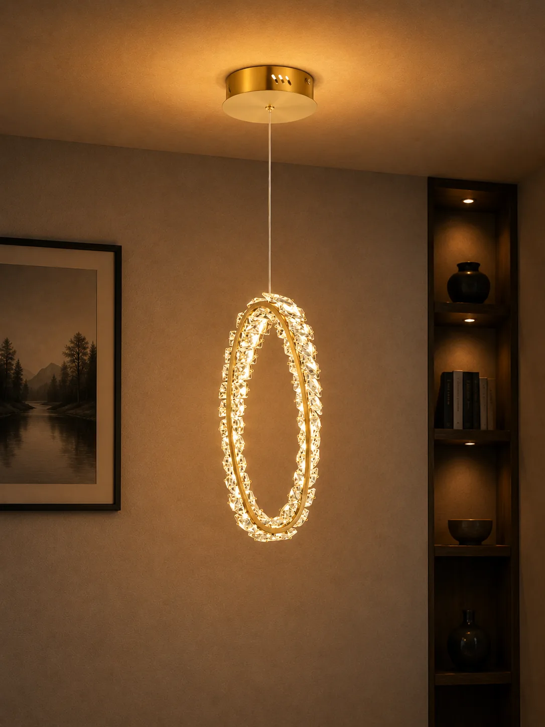 Tronic Oval Crystal LED Pendant Light
