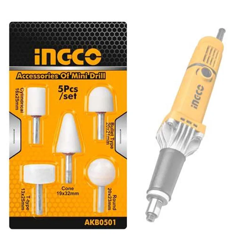 Ingco Accessories For Die Grinder Pack of 5 AKB0501