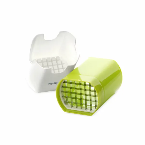 Decakila Potato Cutter Plastic Material with Stainless Steel Embedded Blades Bpa Free Kmtt085w useful for ingridients such as carrots, cucumbers, onions, eggs and cheese