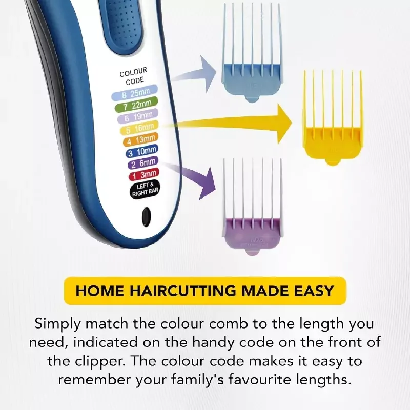 Wahl Color Pro Cordless Hair Clipper Kit with 12x Attachments 3029380