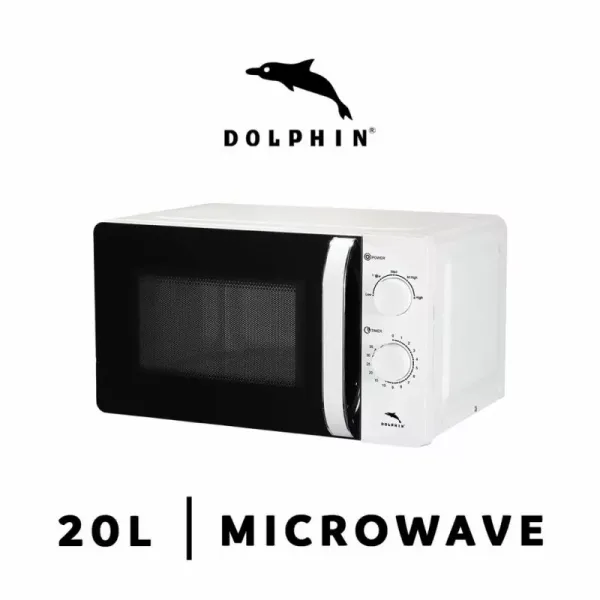 Dolphin Microwave 20L Solo Manual 5 Power Levels Metallic Body