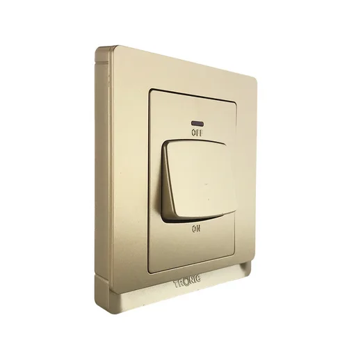 Tronic Gold 45A 1-Gang Double Pole Switch with Neon