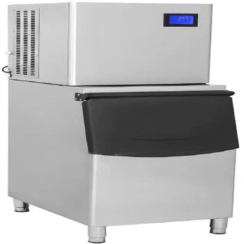 Commercial Electric Industrial Ice Cube Maker, 150kg/Day High-Capacity Split Ice Machine, Professional 100kg Large Storage Ice Maker WG-KK300