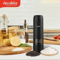 Decakila Pepper Grinder Electric Stainless Steel Body Carbon Steel Shaft 12w Kmtt023b grinding coarseness adjustment built in led lamp 3.7v battery