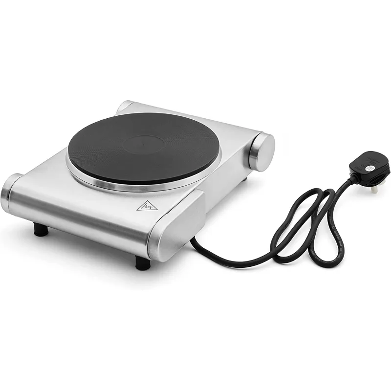 Nikai Hot Plate 188MM Single Steel Body 1500W NKTOE4N2 Overheat Protection System Power Indicator Light Adjustable Thermostat Control