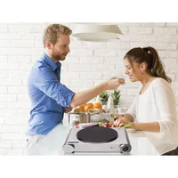 Nikai Hot Plate 188MM Single Steel Body 1500W NKTOE4N2 Overheat Protection System Power Indicator Light Adjustable Thermostat Control