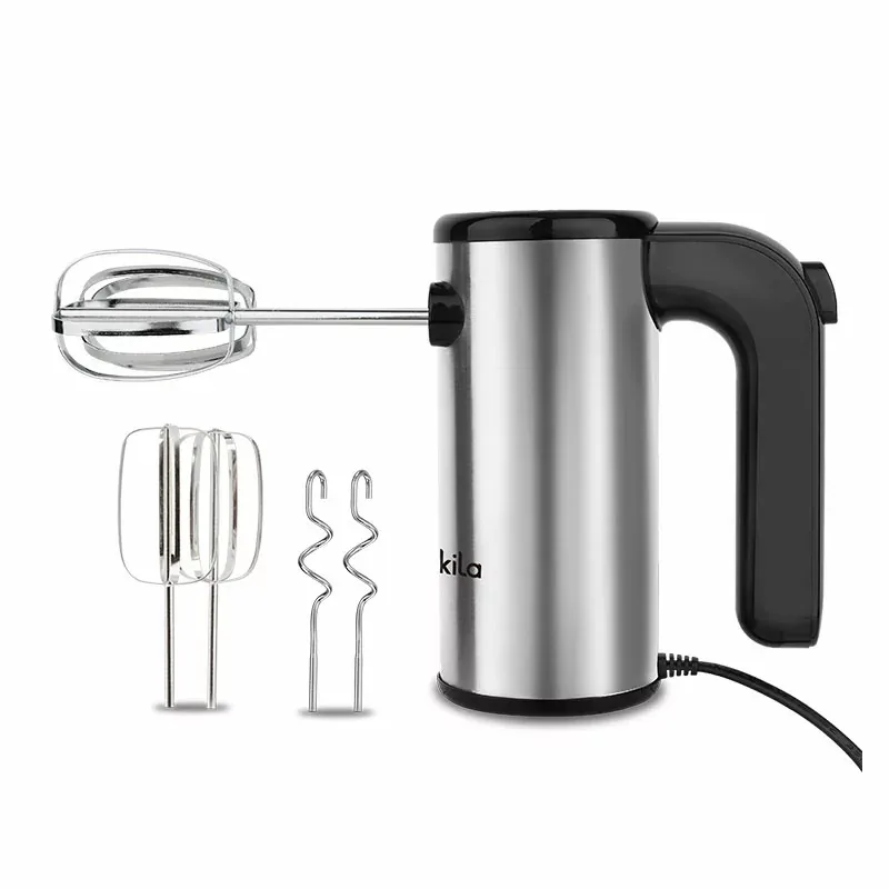 Decakila Hand Mixer 5 Speed with Eject Function 200w Kemx009m stainless steel beaters and hooks with storage for egg beaters with speed control