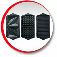 Moulinex Sandwich, Panini & Waffle Maker 700W 3in1 Interchangeable Plates SW612543