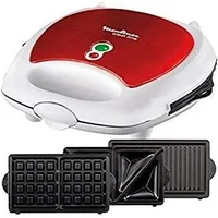 Moulinex Sandwich, Panini & Waffle Maker 700W 3in1 Interchangeable Plates SW612543