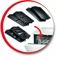 Moulinex Sandwich, Panini & Waffle Maker 700W 3in1 Interchangeable Plates SW612543