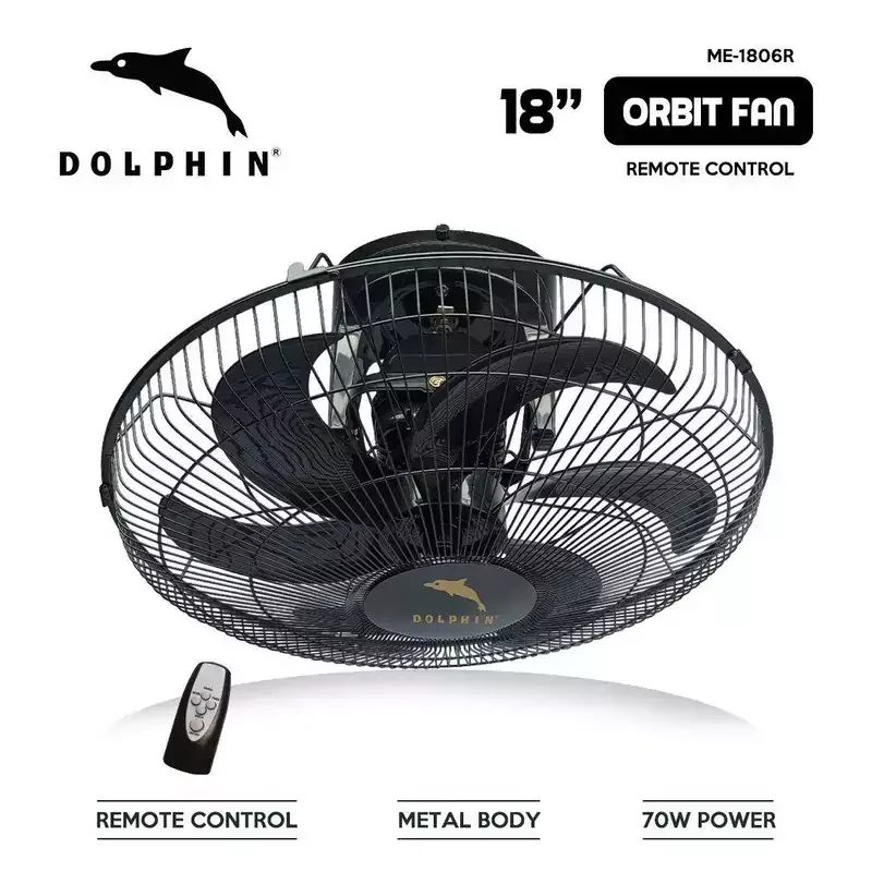 Dolphin Orbit Fan 18" 70W Power with Remote Control ME-1806R
