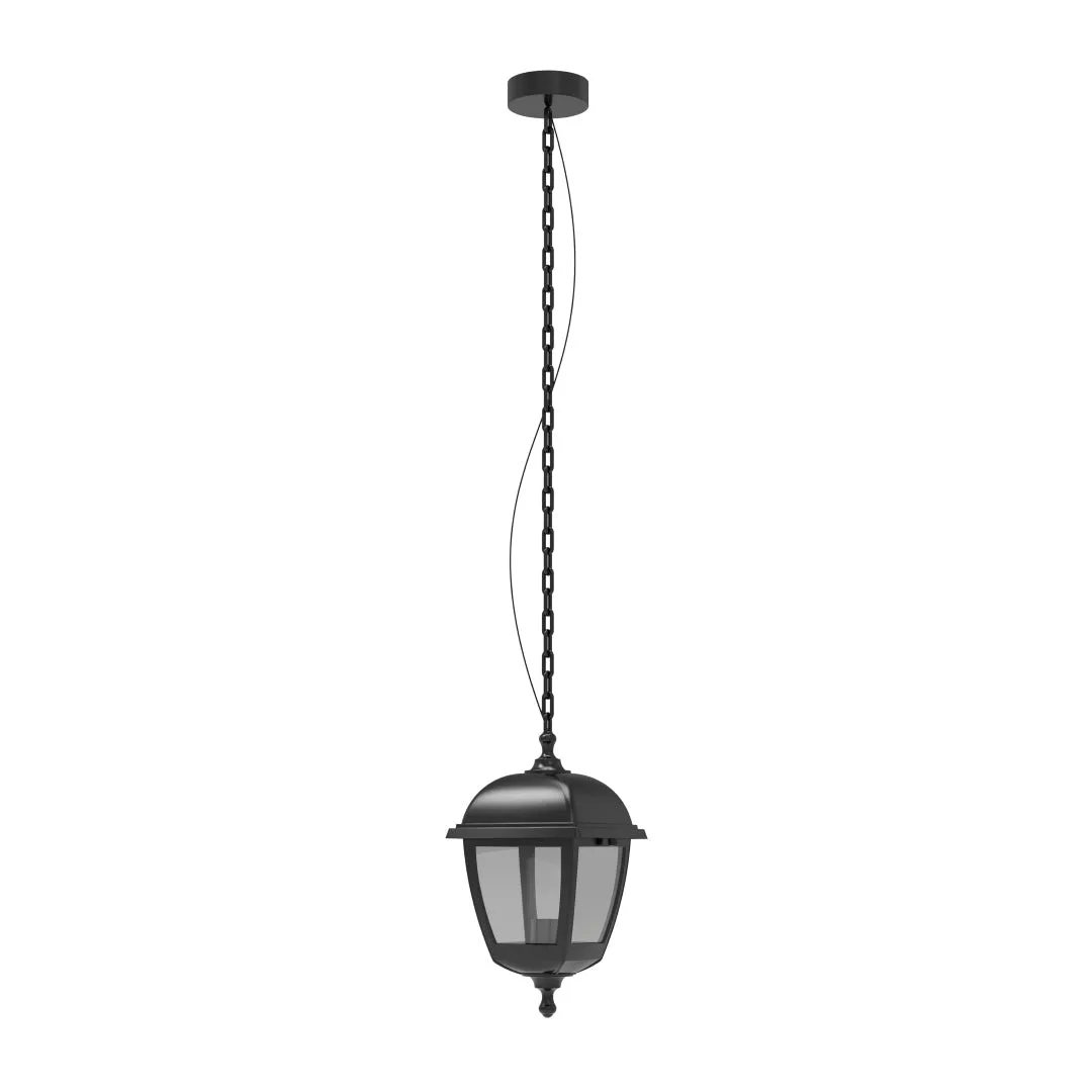 Tronic Classic Hanging Lantern Light - E27 IP44 Black