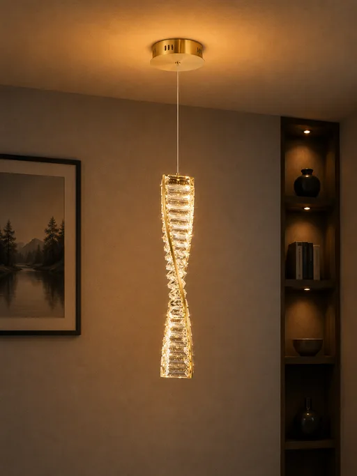 Tronic Twisted Crystal LED Pendant Light