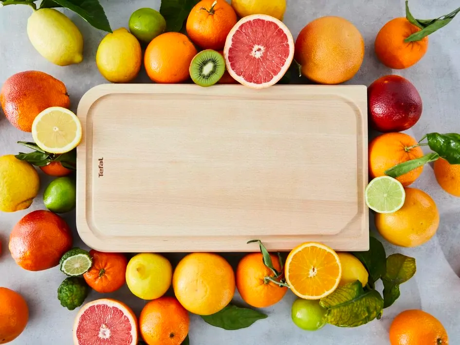 Tefal Comfort Cutting Board Wood Chopping Board 41 x 24 x 2 CM, FSC Certified , Medium, K2215504