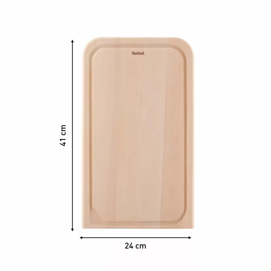 Tefal Comfort Cutting Board Wood Chopping Board 41 x 24 x 2 CM, FSC Certified , Medium, K2215504
