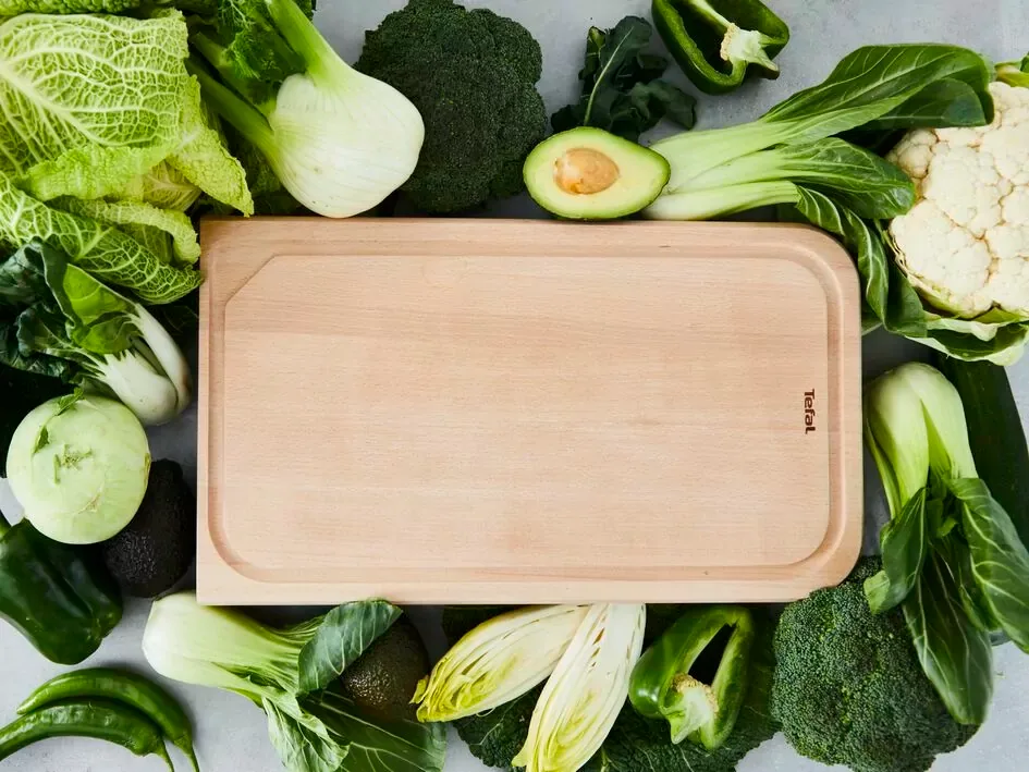 Tefal Comfort Cutting Board Wood Chopping Board 41 x 24 x 2 CM, FSC Certified , Medium, K2215504