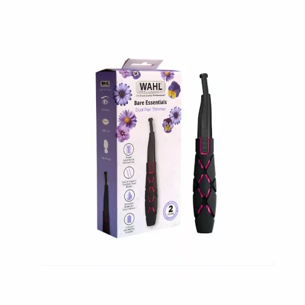 Wahl Dual Pen Trimmer Eyebrow & Facial Hair Stainless Steel Blades Rubber Grip 3028113