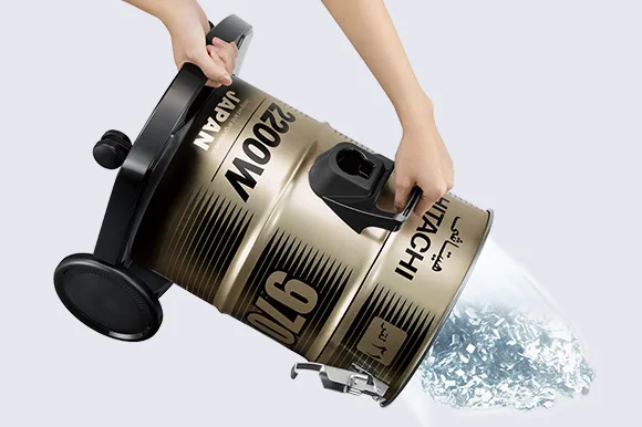 Hitachi Vacuum Drum Cleaner 2100W 18L Dust Capacity with 7.8m Extra Long Power Code, Removable & Washable Filter, Rug-Floor Nozzle, Best For Home, Office & Mosque CV-950F