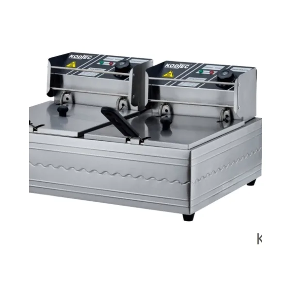 Kodtec Double Fryer - Dual Tank Deep Fryer System, High Power Heating Performance, Large Capacity Oil Frying, Fast Heat Technology, Heavy Duty Kitchen Appliance for Efficient Cooking KT-3704