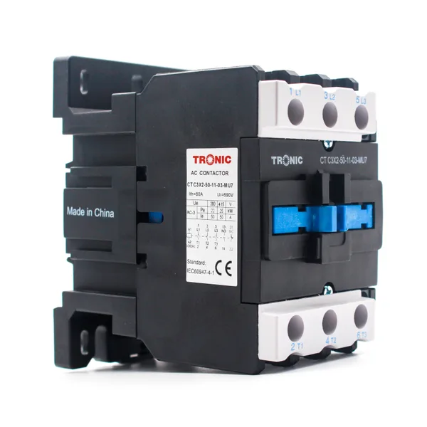 Tronic Contactor 50A 3 Pole 1NO 1NC 220V to 240VAC