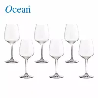 Ocean Wine Glass 6pc Lexington Goblet 370ml Fine Rim Stemware 1019G13